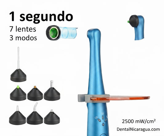 . Lámpara de fotocurado Wireless LED 1 Segundo con 7 Lentes 2500mW/cm2