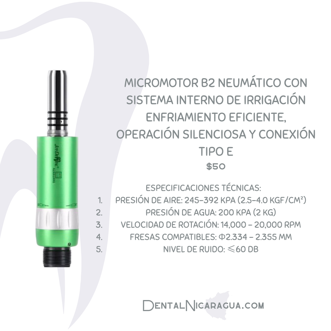 Micromotor Dental de Baja Velocidad con Irrigación Interna | Conexión Tipo E | B2 /M4 Vías